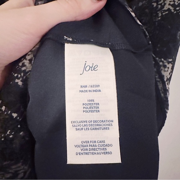 Joie Baltic Dress Pleated Shift Mini Sleeveless Navy Abstract Floral - Picture 5 of 9